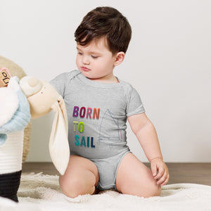 Optimist Sailing Baby short sleeve one piece (3M-24M) (100% Cotton)