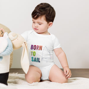 Optimist Sailing Baby short sleeve one piece (3M-24M) (100% Cotton)