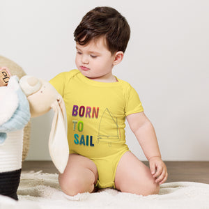 Optimist Sailing Baby short sleeve one piece (3M-24M) (100% Cotton)