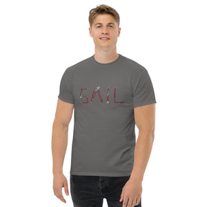 Boatbranding Charcoal / S Sail Men's classic tee Sailing-Gift Regatta Yacht Sailing-Lifestyle Sailing-Apparel Nautical-Fashion Nautical-Gear