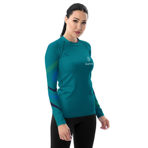 Boatbranding Euphoria Women's Rash Guard Sailing-Gift Regatta Yacht Sailing-Lifestyle Sailing-Apparel Nautical-Fashion Nautical-Gear