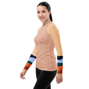 Boatbranding Rash Guard Windsurf sailing design women's Rash Guard - Long Sleeve Sailing-Gift Regatta Yacht Sailing-Lifestyle Sailing-Apparel Nautical-Fashion Nautical-Gear