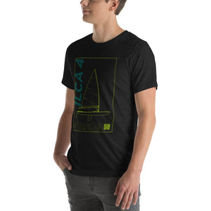 Boatbranding Unisex t-shirt ILCA 4 / Laser 4.7 Sailing-Gift Regatta Yacht Sailing-Lifestyle Sailing-Apparel Nautical-Fashion Nautical-Gear