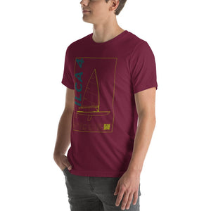 Boatbranding Unisex t-shirt ILCA 4 / Laser 4.7 Sailing-Gift Regatta Yacht Sailing-Lifestyle Sailing-Apparel Nautical-Fashion Nautical-Gear
