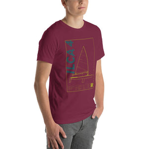Boatbranding Unisex t-shirt ILCA 4 / Laser 4.7 Sailing-Gift Regatta Yacht Sailing-Lifestyle Sailing-Apparel Nautical-Fashion Nautical-Gear