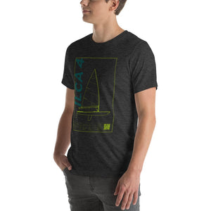 Boatbranding Unisex t-shirt ILCA 4 / Laser 4.7 Sailing-Gift Regatta Yacht Sailing-Lifestyle Sailing-Apparel Nautical-Fashion Nautical-Gear