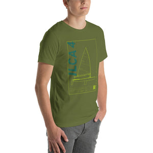 Boatbranding Unisex t-shirt ILCA 4 / Laser 4.7 Sailing-Gift Regatta Yacht Sailing-Lifestyle Sailing-Apparel Nautical-Fashion Nautical-Gear