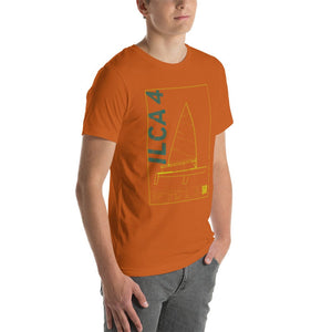 Boatbranding Unisex t-shirt ILCA 4 / Laser 4.7 Sailing-Gift Regatta Yacht Sailing-Lifestyle Sailing-Apparel Nautical-Fashion Nautical-Gear