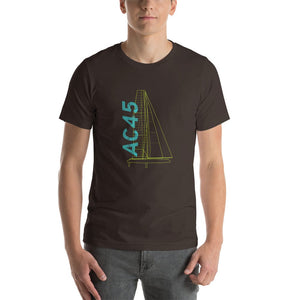Boatbranding Brown / S AC45Unisex t-shirt Sailing-Gift Regatta Yacht Sailing-Lifestyle Sailing-Apparel Nautical-Fashion Nautical-Gear
