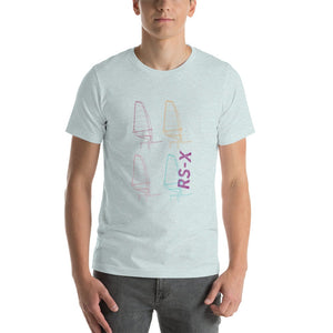 Boatbranding Heather Prism Ice Blue / XS RS-X Unisex t-shirt Sailing-Gift Regatta Yacht Sailing-Lifestyle Sailing-Apparel Nautical-Fashion Nautical-Gear