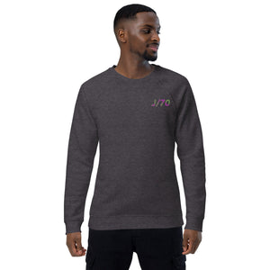 Boatbranding Unisex organic raglan sweatshirt J70 Sailing-Gift Regatta Yacht Sailing-Lifestyle Sailing-Apparel Nautical-Fashion Nautical-Gear