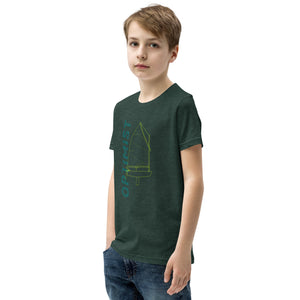 Boatbranding Youth Short Sleeve T-Shirt (S/M/L/XL) (100% Cotton) Sailing-Gift Regatta Yacht Sailing-Lifestyle Sailing-Apparel Nautical-Fashion Nautical-Gear
