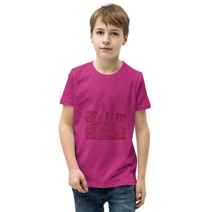 Boatbranding Youth Unisex Short Sleeve T-Shirt S40 Sailing-Gift Regatta Yacht Sailing-Lifestyle Sailing-Apparel Nautical-Fashion Nautical-Gear