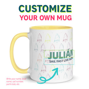 Custom Mug Sailing Optimist (Color Inside)