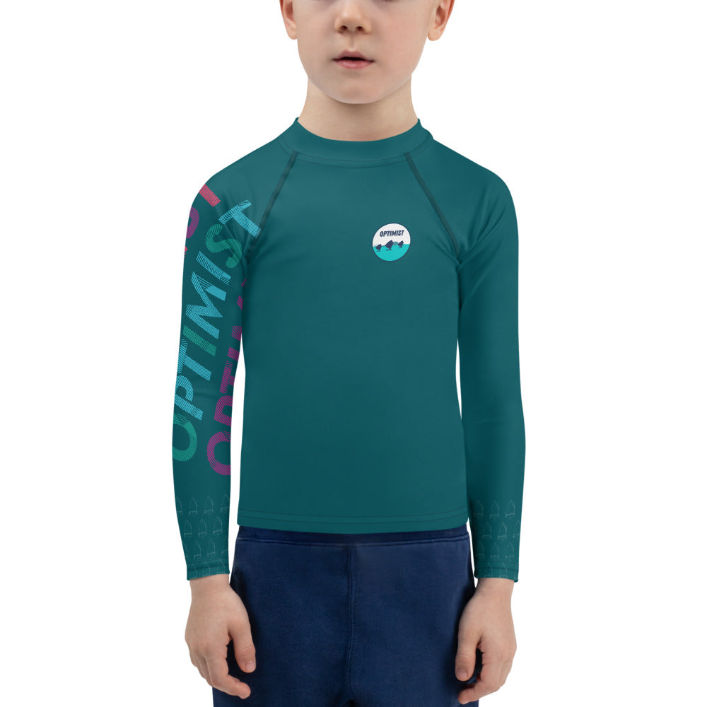 Optimist sailing design Kids unisex Rash Guard - Long Sleeve