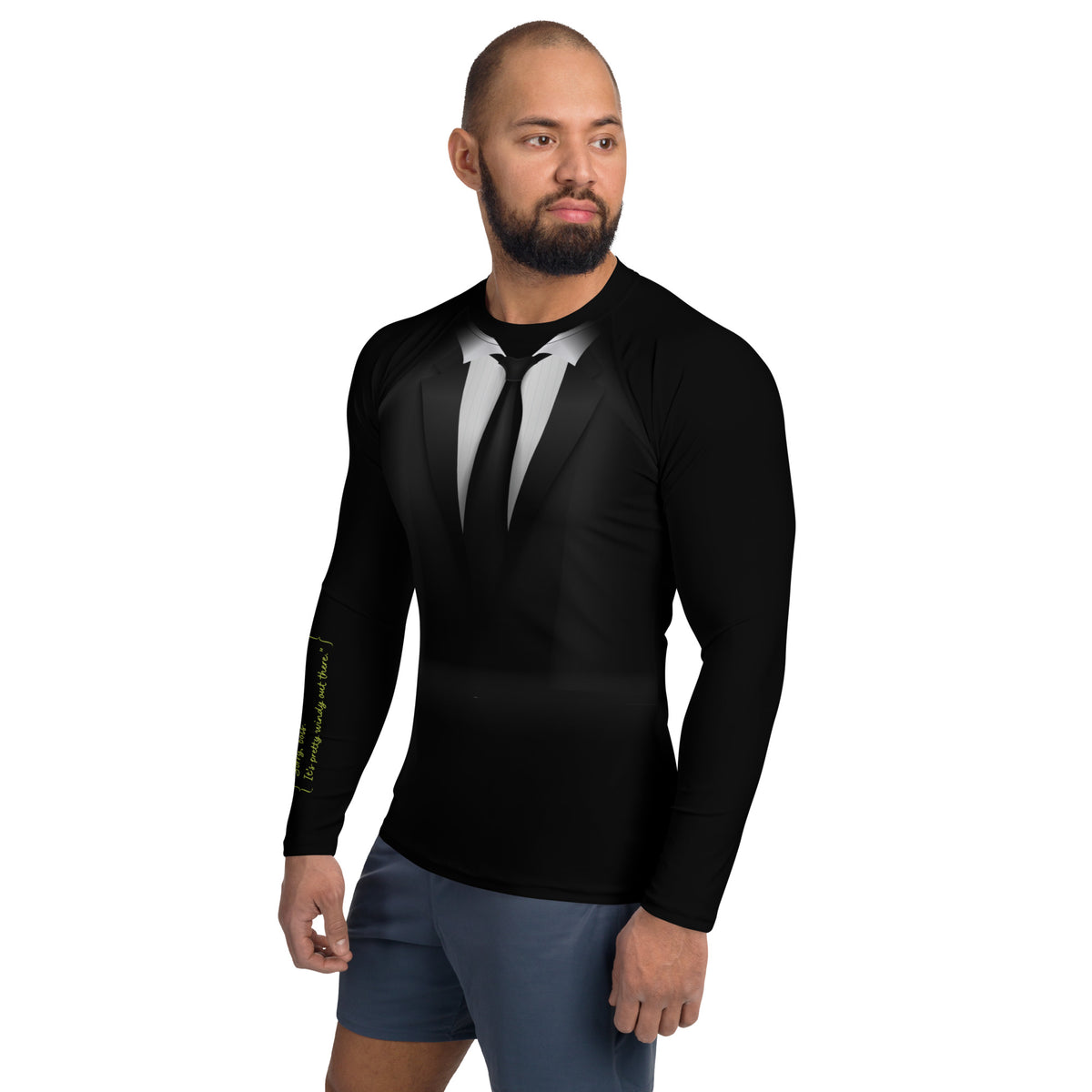 Sailing design  "sorry boss" Men's Rash Guard - Long Sleeve