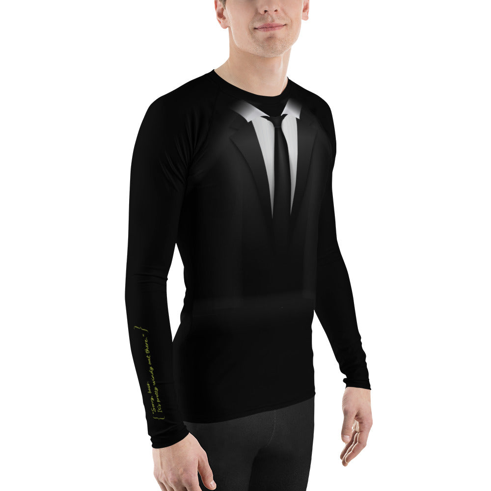 Sailing design  "sorry boss" Men's Rash Guard - Long Sleeve