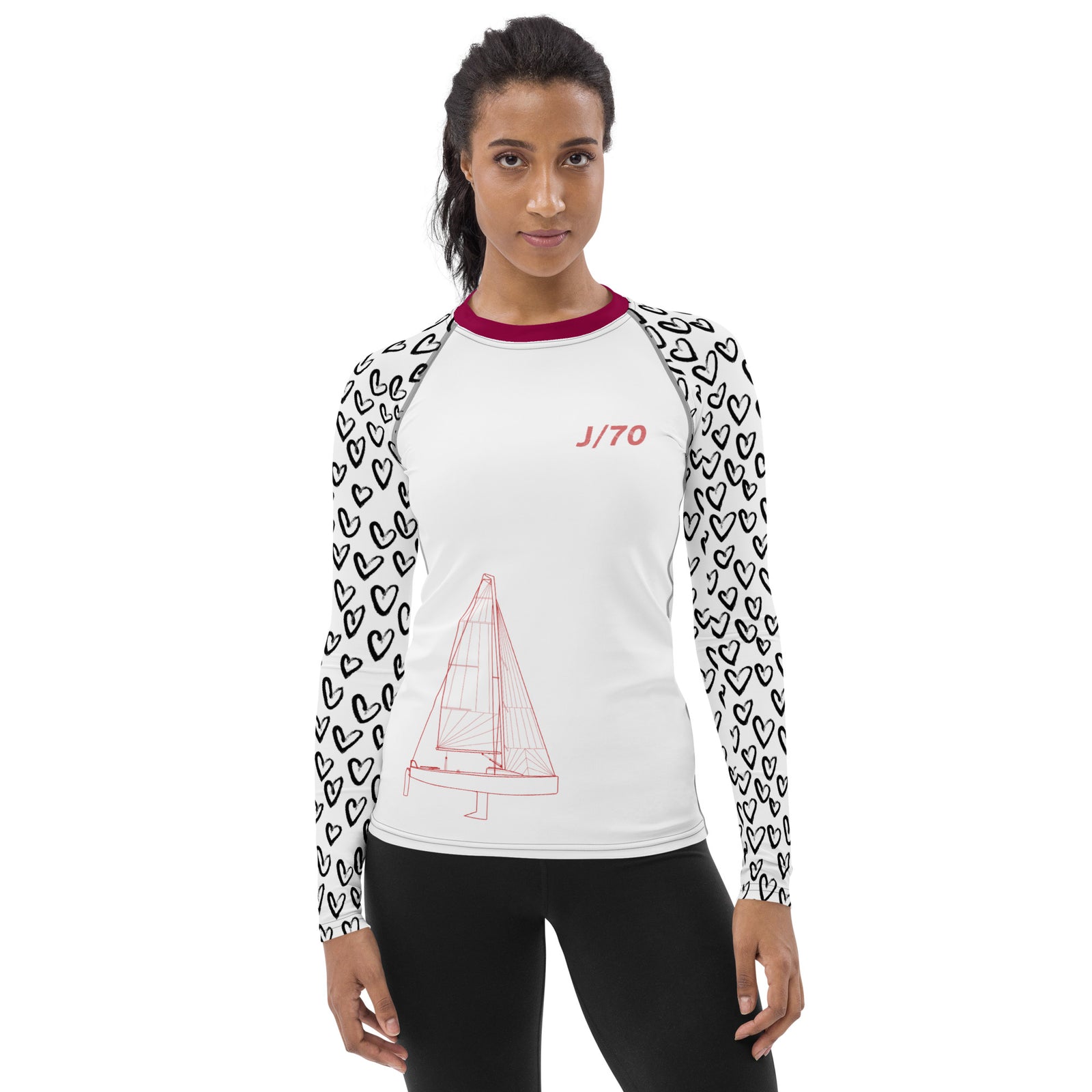 J70 yacht sailing design women's Rash Guard - Long Sleeve