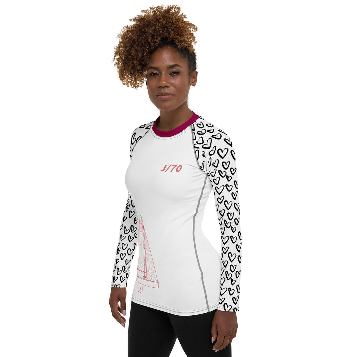J70 yacht sailing design women's Rash Guard - Long Sleeve