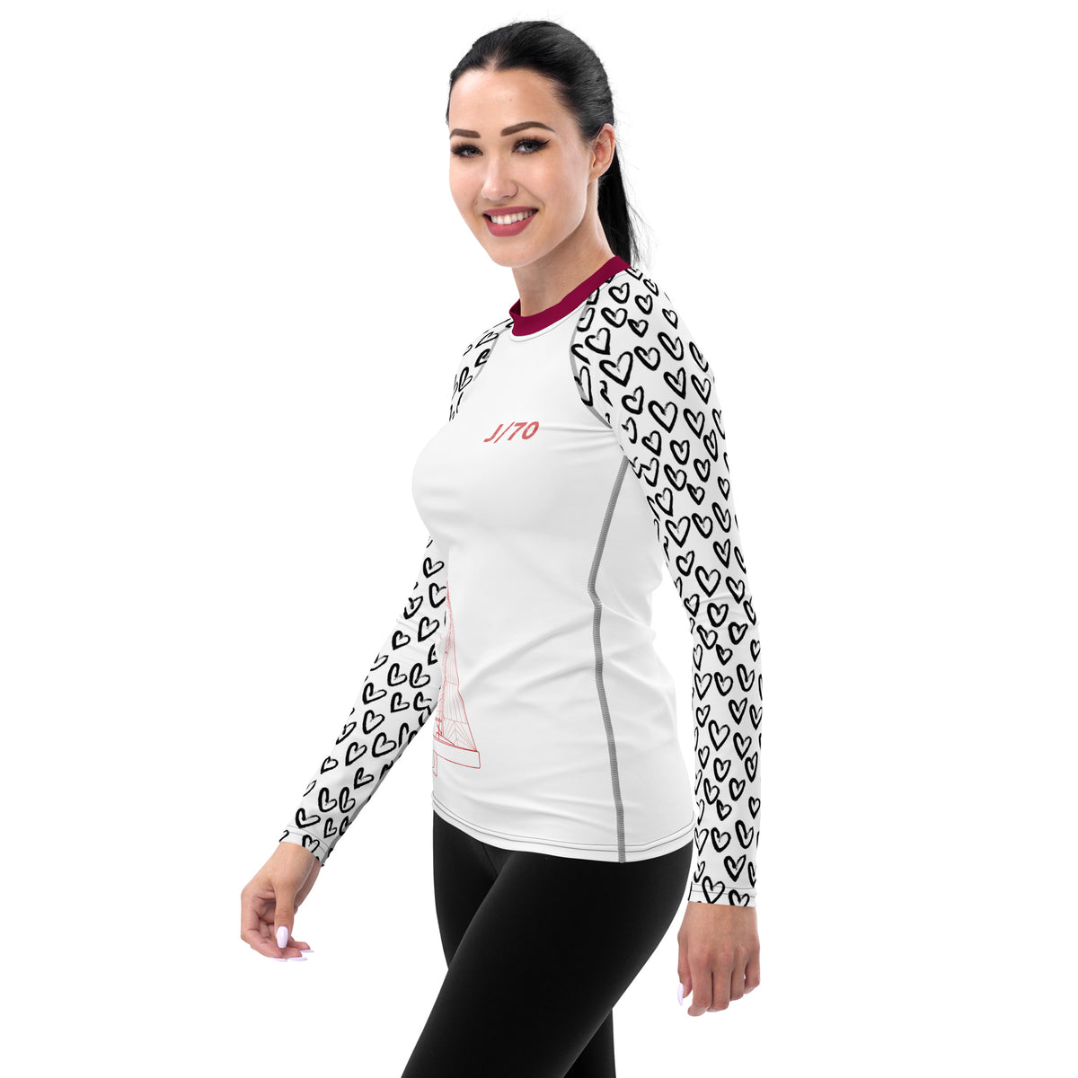 J70 yacht sailing design women's Rash Guard - Long Sleeve