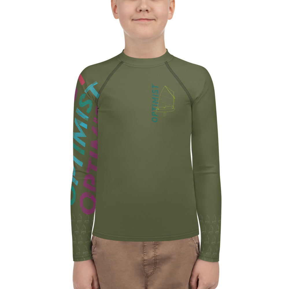 Optimist sailing design Youth unisex Rash Guard - Long Sleeve