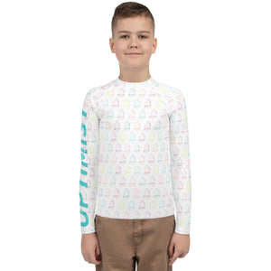 Optimist sailing regata design Youth Unisex Rash Guard - Long Sleeve