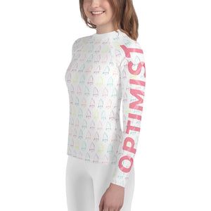 Optimist sailing design Youth Girl Rash Guard - Long Sleeve