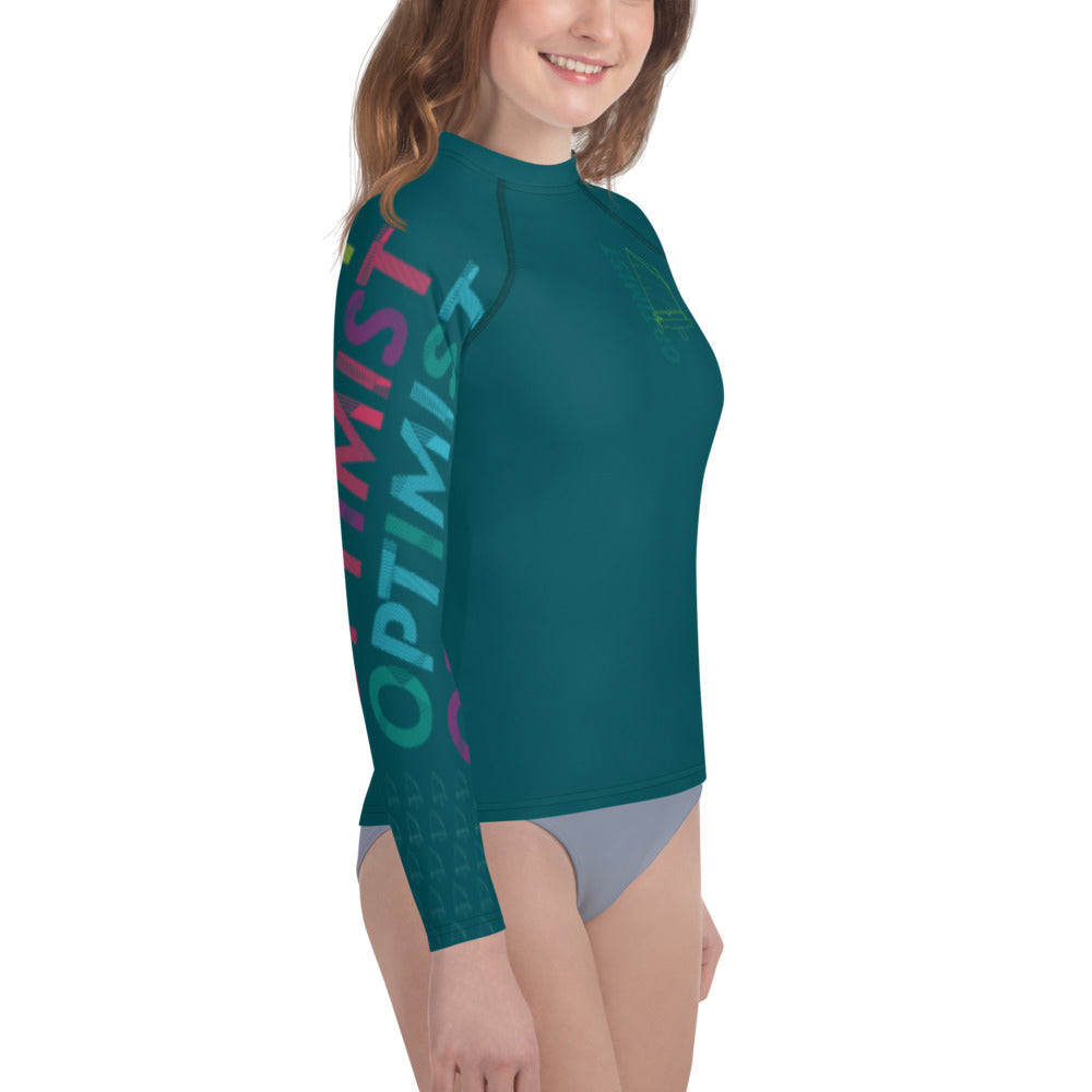 Optimist sailing design Youth Unisex Rash Guard - Long Sleeve