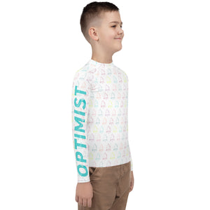 Optimist sailing regata design Youth Unisex Rash Guard - Long Sleeve