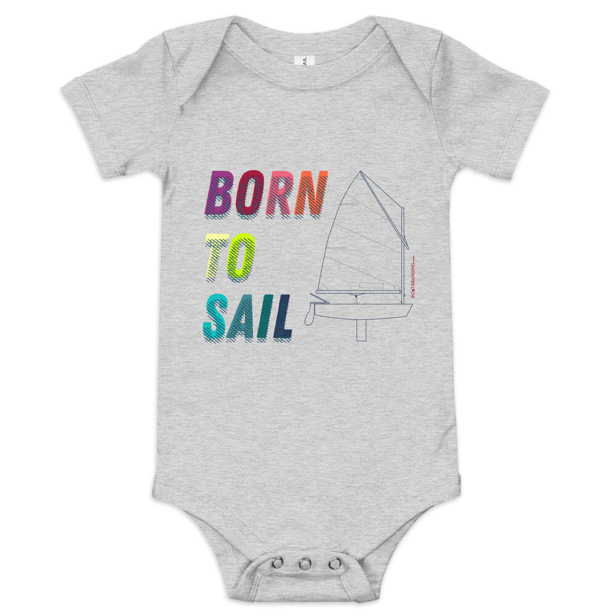 Optimist Sailing Baby short sleeve one piece (3M-24M) (100% Cotton)