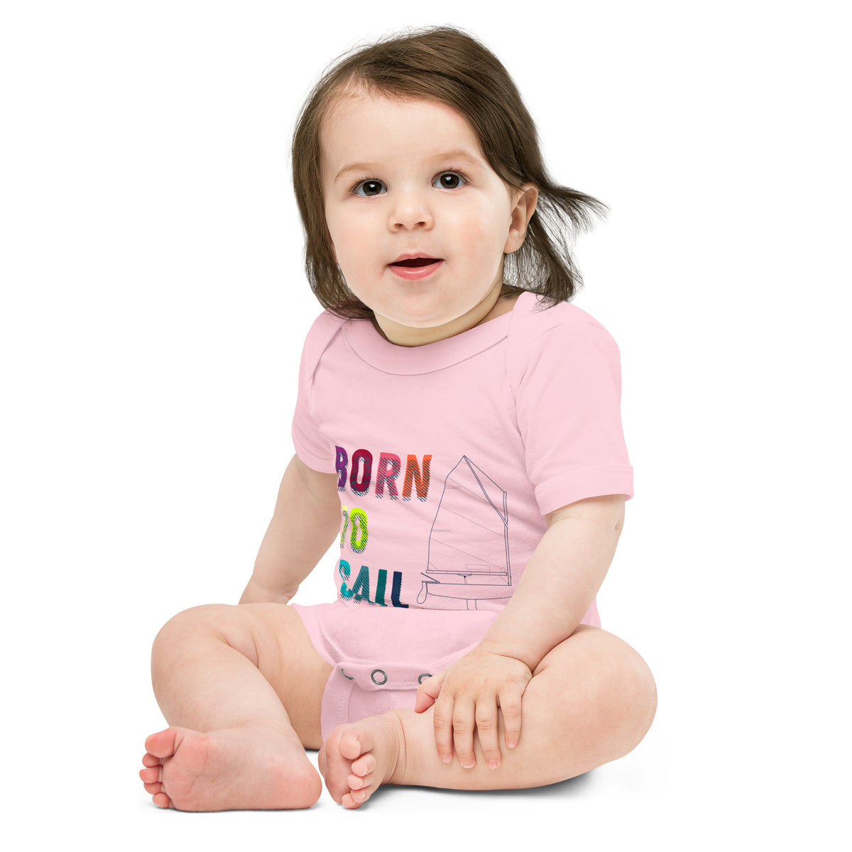 Optimist Sailing Baby short sleeve one piece (3M-24M) (100% Cotton)