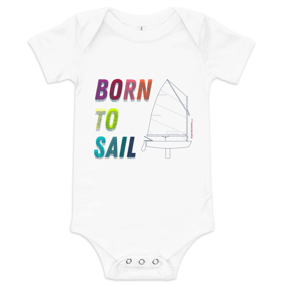 Optimist Sailing Baby short sleeve one piece (3M-24M) (100% Cotton)
