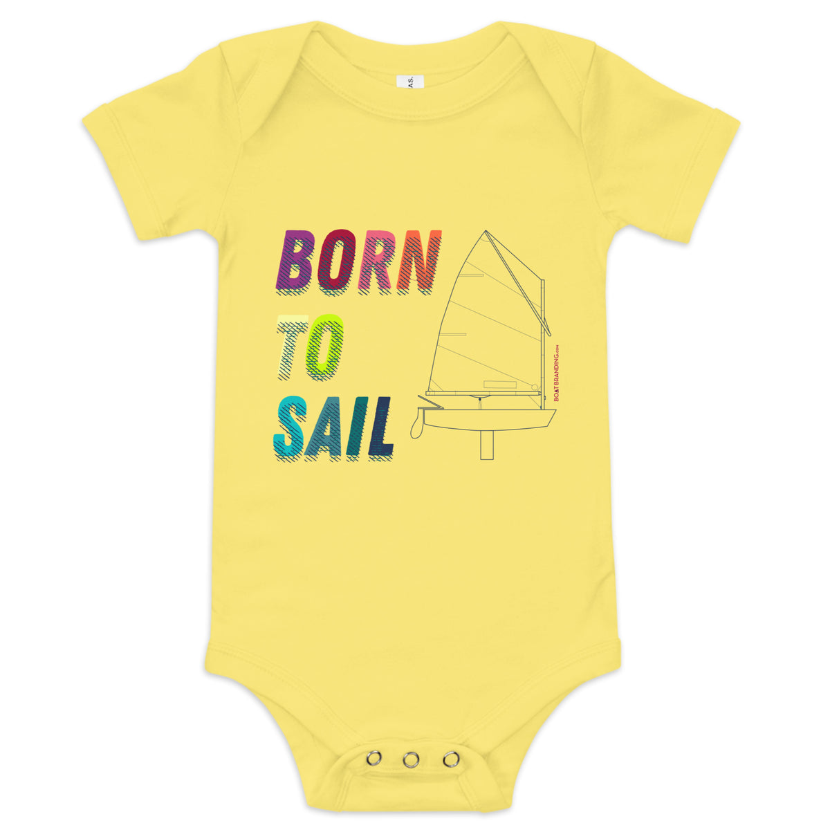 Optimist Sailing Baby short sleeve one piece (3M-24M) (100% Cotton)
