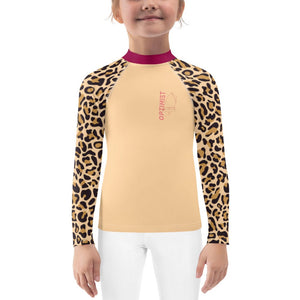 Boatbranding 2T Optimist sailing design Kids girl Rash Guard  Animal print- Long Sleeve Sailing-Gift Regatta Yacht Sailing-Lifestyle Sailing-Apparel Nautical-Fashion Nautical-Gear