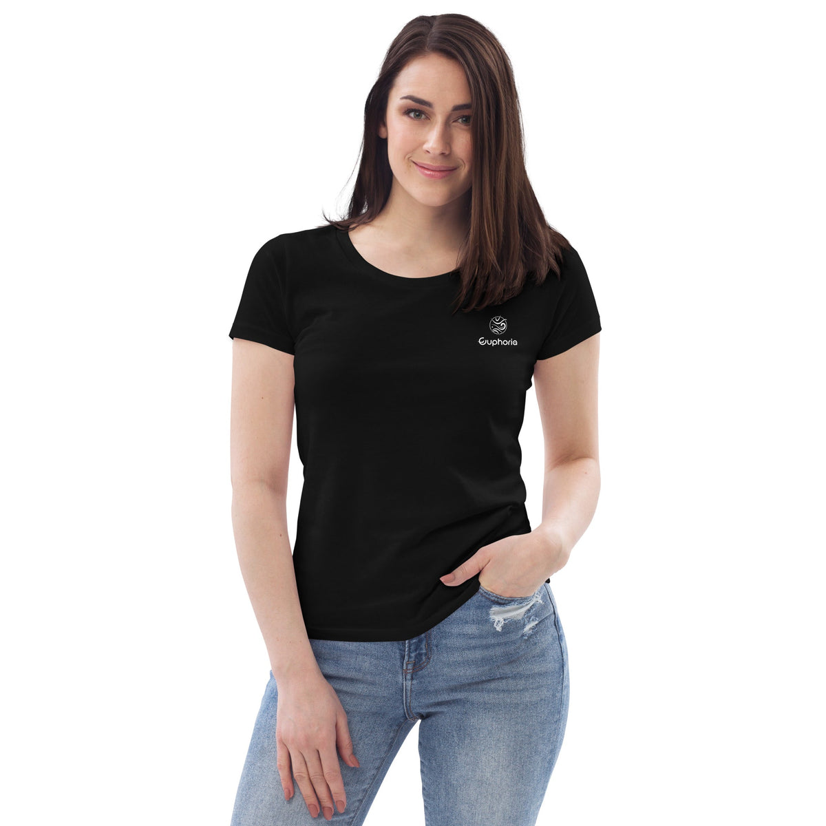 Boatbranding Black / S Women's fitted eco tee Euphoria Sailing-Gift Regatta Yacht Sailing-Lifestyle Sailing-Apparel Nautical-Fashion Nautical-Gear