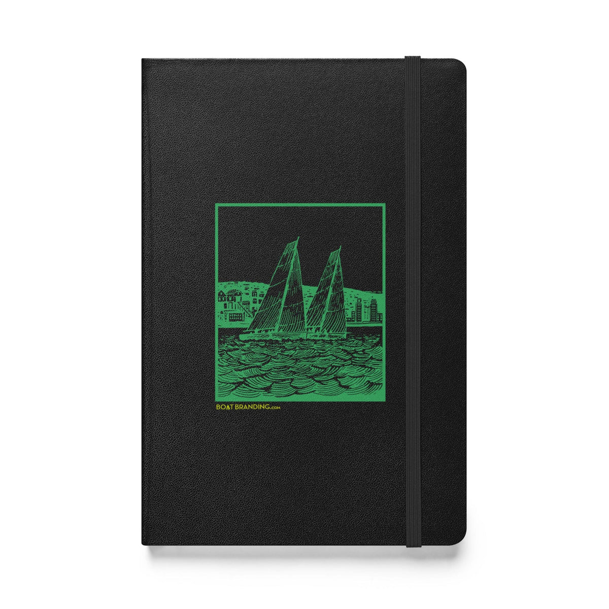 Boatbranding Black Sailing Hardcover bound notebook Sailing-Gift Regatta Yacht Sailing-Lifestyle Sailing-Apparel Nautical-Fashion Nautical-Gear