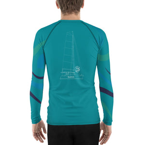 Boatbranding Euphoria Men's Rash Guard Sailing-Gift Regatta Yacht Sailing-Lifestyle Sailing-Apparel Nautical-Fashion Nautical-Gear