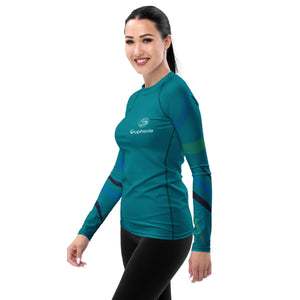 Boatbranding Euphoria Women's Rash Guard Sailing-Gift Regatta Yacht Sailing-Lifestyle Sailing-Apparel Nautical-Fashion Nautical-Gear