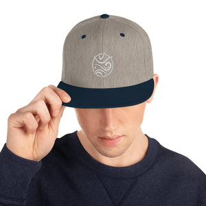 Boatbranding Heather Grey/ Navy Euphoria Snapback Hat Sailing-Gift Regatta Yacht Sailing-Lifestyle Sailing-Apparel Nautical-Fashion Nautical-Gear