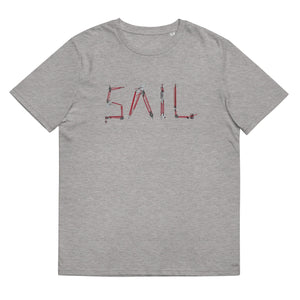 Boatbranding Heather Grey / S SAIL Unisex organic cotton t-shirt Sailing-Gift Regatta Yacht Sailing-Lifestyle Sailing-Apparel Nautical-Fashion Nautical-Gear