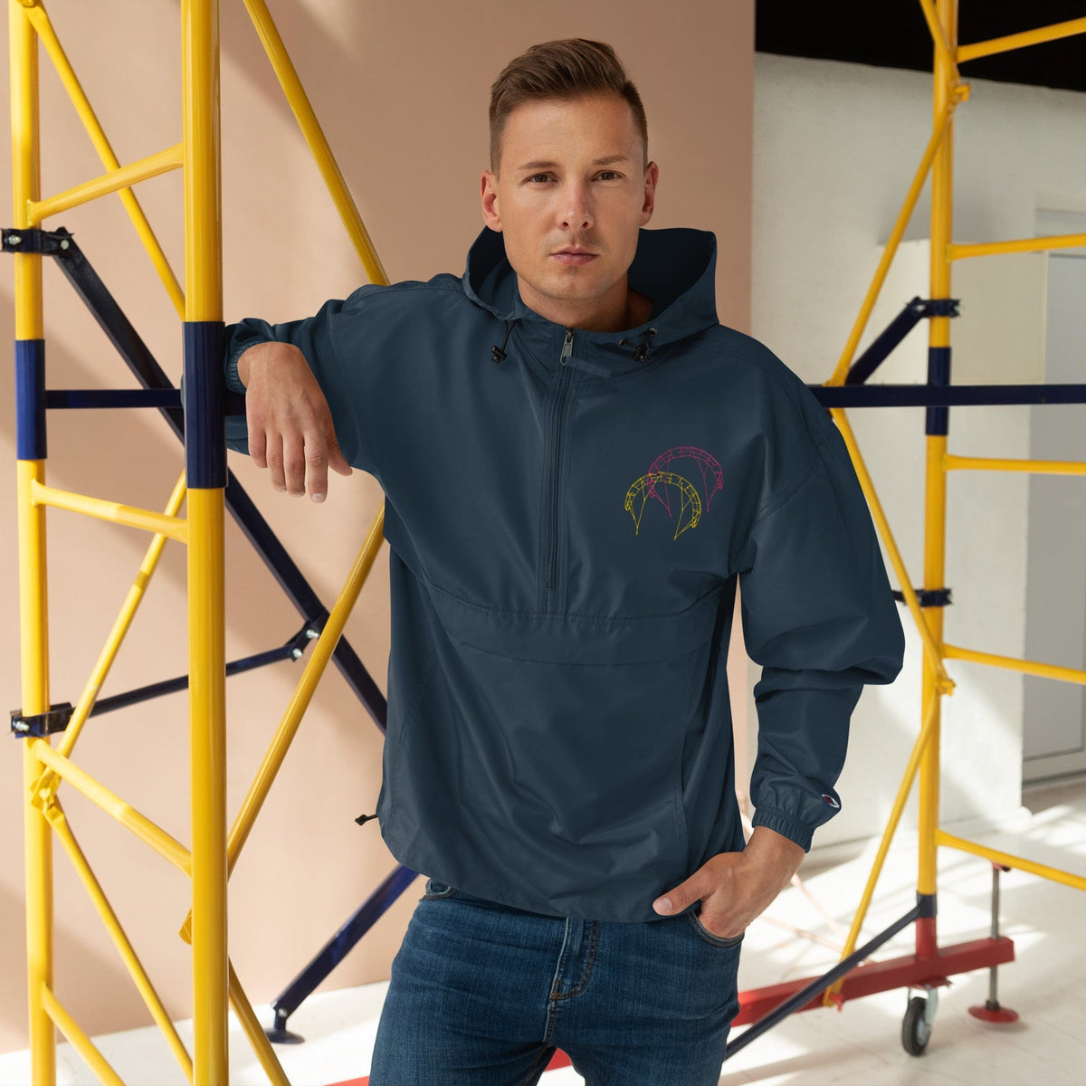 Boatbranding Jacket Navy / S Kitesurfing Sailing Embroidered Champion Packable Jacket Sailing-Gift Regatta Yacht Sailing-Lifestyle Sailing-Apparel Nautical-Fashion Nautical-Gear