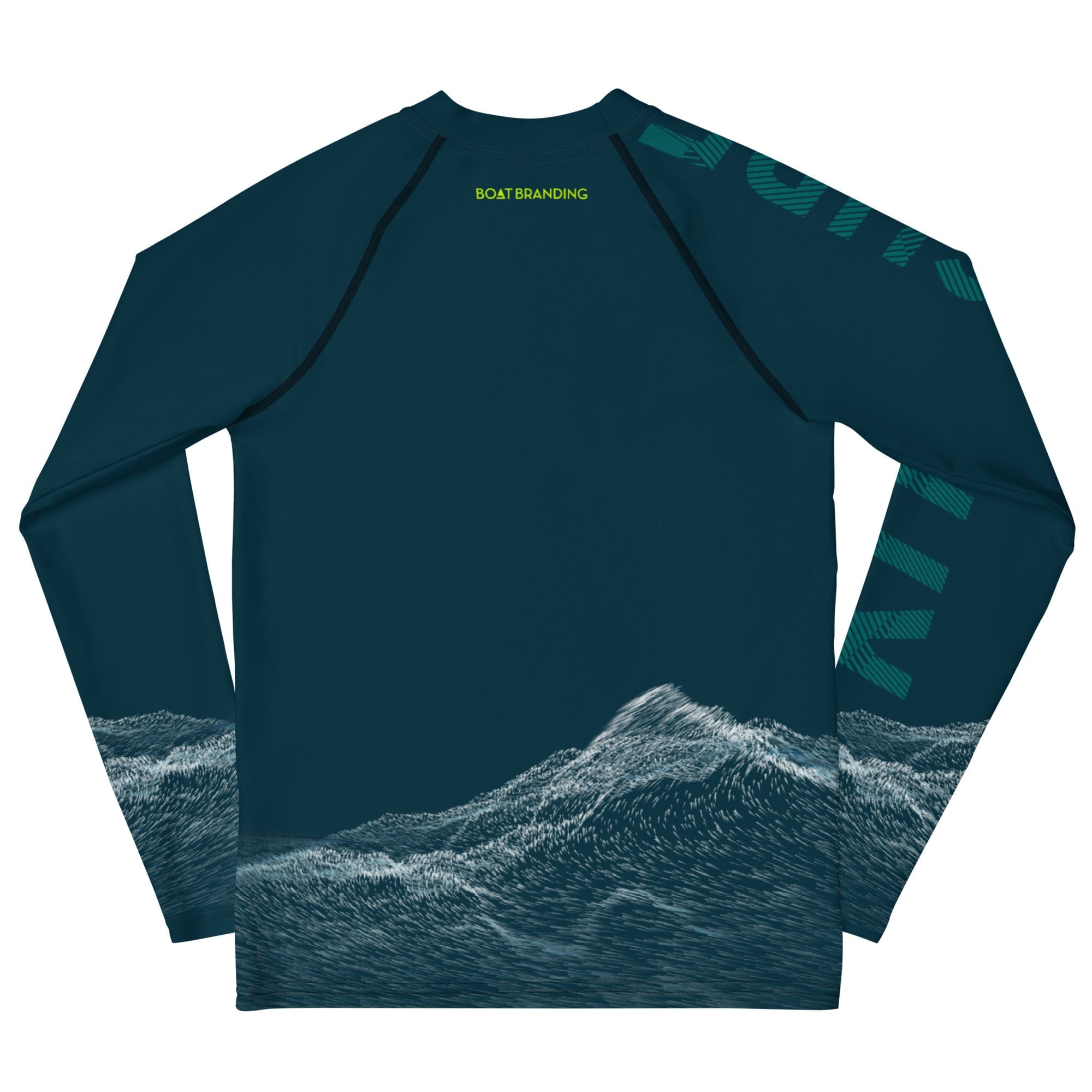 Boatbranding 8 Kitesurfing sailing design Youth unisex Rash Guard - Long Sleeve Sailing-Gift Regatta Yacht Sailing-Lifestyle Sailing-Apparel Nautical-Fashion Nautical-Gear