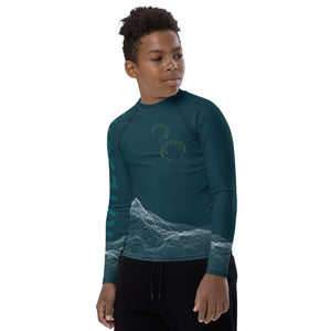 Boatbranding Kitesurfing sailing design Youth unisex Rash Guard - Long Sleeve Sailing-Gift Regatta Yacht Sailing-Lifestyle Sailing-Apparel Nautical-Fashion Nautical-Gear