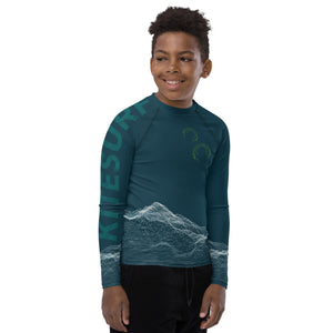 Boatbranding Kitesurfing sailing design Youth unisex Rash Guard - Long Sleeve Sailing-Gift Regatta Yacht Sailing-Lifestyle Sailing-Apparel Nautical-Fashion Nautical-Gear