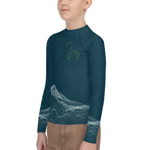 Boatbranding Kitesurfing sailing design Youth unisex Rash Guard - Long Sleeve Sailing-Gift Regatta Yacht Sailing-Lifestyle Sailing-Apparel Nautical-Fashion Nautical-Gear