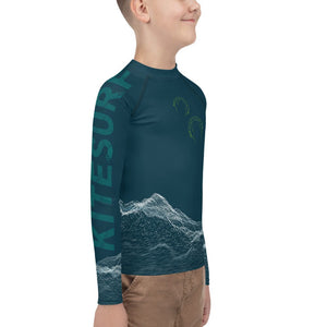 Boatbranding Kitesurfing sailing design Youth unisex Rash Guard - Long Sleeve Sailing-Gift Regatta Yacht Sailing-Lifestyle Sailing-Apparel Nautical-Fashion Nautical-Gear