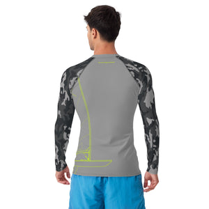 Boatbranding Men's Laser Rash Guard Sailing-Gift Regatta Yacht Sailing-Lifestyle Sailing-Apparel Nautical-Fashion Nautical-Gear