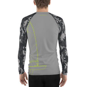 Boatbranding Men's Laser Rash Guard Sailing-Gift Regatta Yacht Sailing-Lifestyle Sailing-Apparel Nautical-Fashion Nautical-Gear