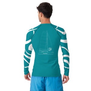 Boatbranding Men's Rash Guard Euphoria Sailing-Gift Regatta Yacht Sailing-Lifestyle Sailing-Apparel Nautical-Fashion Nautical-Gear