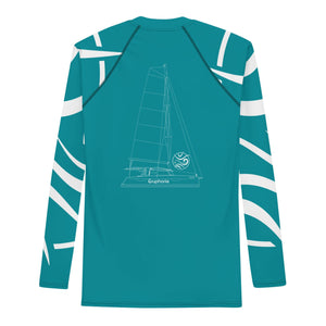 Boatbranding Men's Rash Guard Euphoria Sailing-Gift Regatta Yacht Sailing-Lifestyle Sailing-Apparel Nautical-Fashion Nautical-Gear